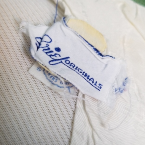 Vintage 1960's White Embroidered Dress S - Picture 5 of 6